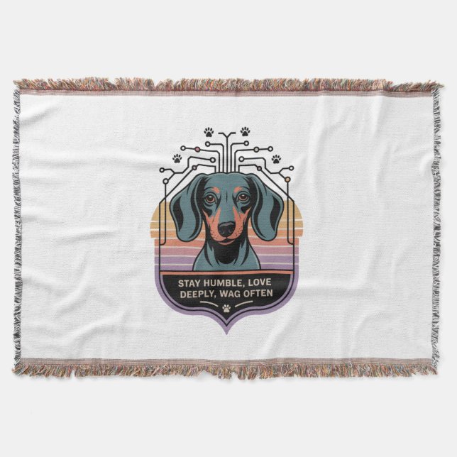 Cobertor Stay Humble, Love Deeply, Wag Often (Frente)