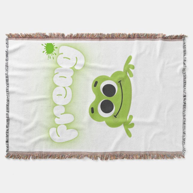 Cobertor stylish frog themed home blanket (Frente)