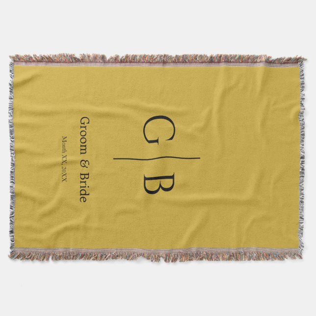 Cobertor Stylish Throw Blanket for Wedding Favors (Frente)