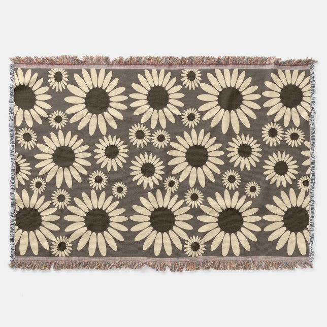 Cobertor Suaves Flores Empress Marrom Empress (Frente)