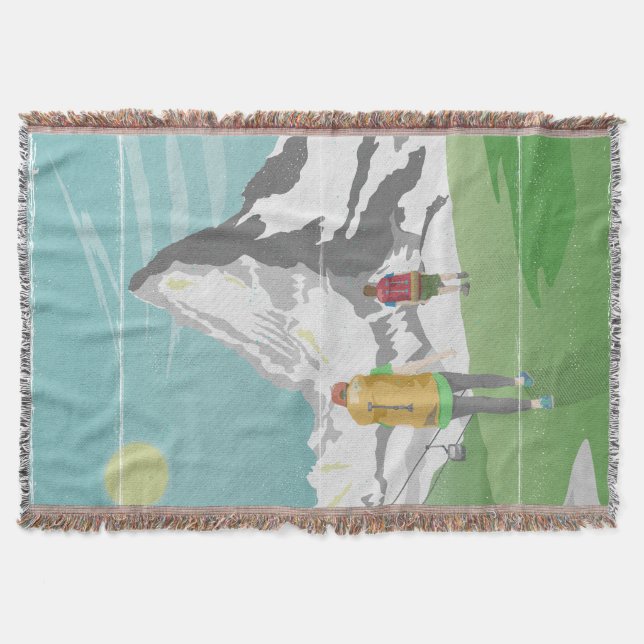 Cobertor suiça de poster de viagens matterhorn (Frente)