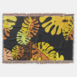 Cobertor Summer Tropical Leaves Vintage Design