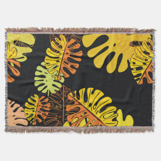 Cobertor Summer Tropical Leaves Vintage Design