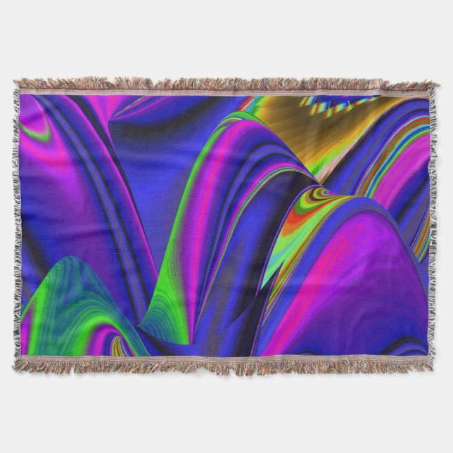 Cobertor Summerrainbow, Abstrato 3D Rainbowart (Frente)