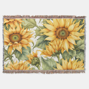 Cobertor Sunflower Art Pattern Design