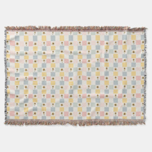Cobertor Sunflower Patchwork Decorative Blanket - Farmhouse