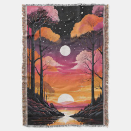 Cobertor Sunset de Floresta Encantada