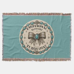 Cobertor Suporte Emocional Turquesa Design Western