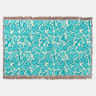 Cobertor Surf Pareau Hawaicus Hibiscus Throw Blankets