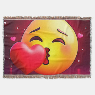 Cobertor Sweet Kiss Heart Emoji