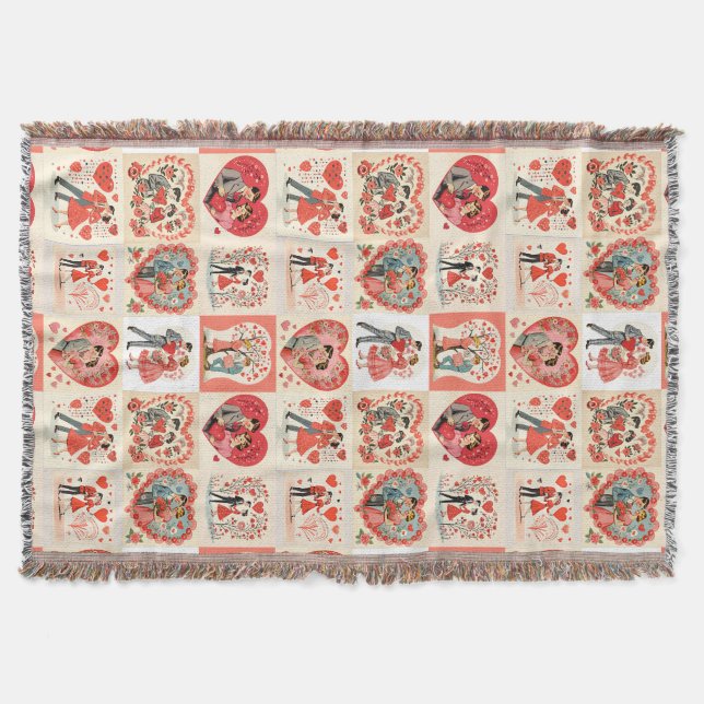 Cobertor Swingin' Sixties Valentine Patchwork (Frente)