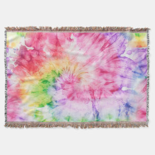 Cobertor Swirls De Verão: Padrões De Tie-Dye Pastel