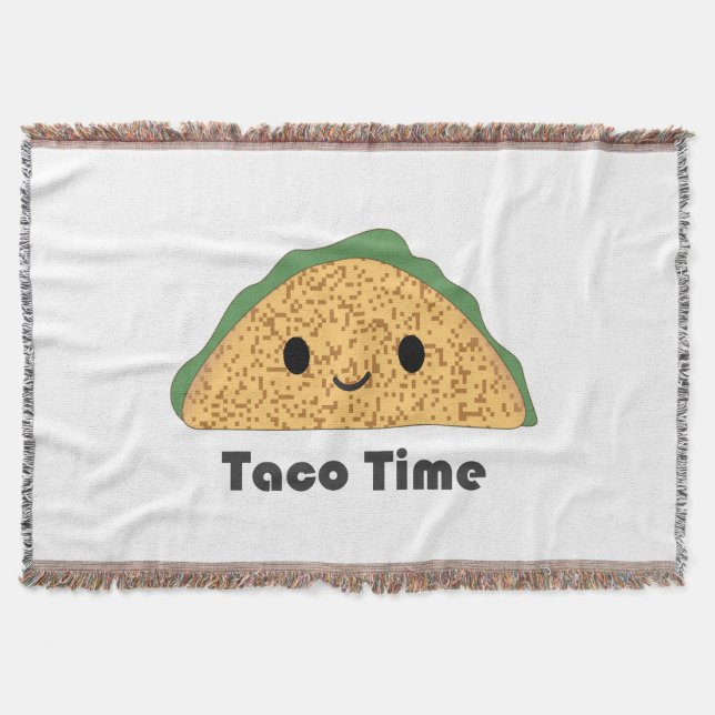 Cobertor Taco Kawaii Bonito Tempo Taco (Frente)