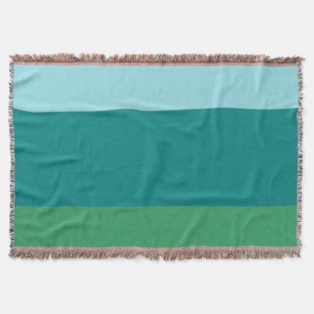 Cobertor Tanager Turquesa, Azul Teal e Verde Kelly Horiz (Frente)