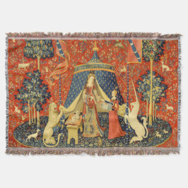 Cobertor Tapeçaria Medieval Lady and The Unicorn: Arte Fran