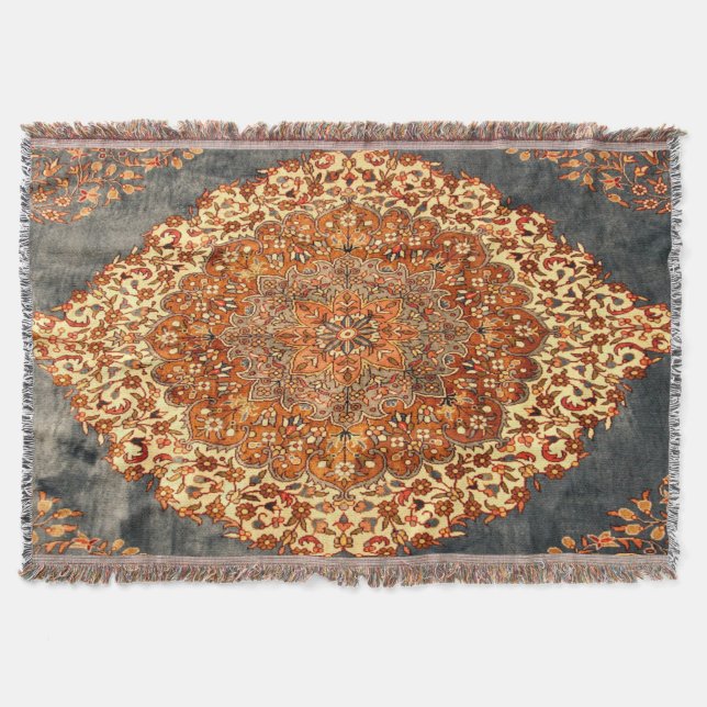 Cobertor Tapete Kilim Turco Persa Antigo Oriental (Frente)