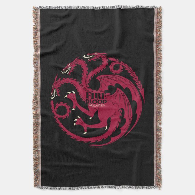 Cobertor Targaryen Sigil - Fogo e Sangue (Frente Vertical)
