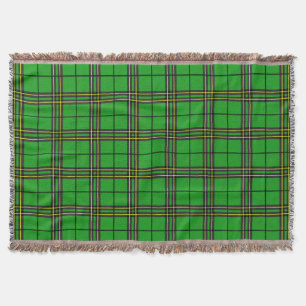 Cobertor Tartan Amarelo Verde Preto