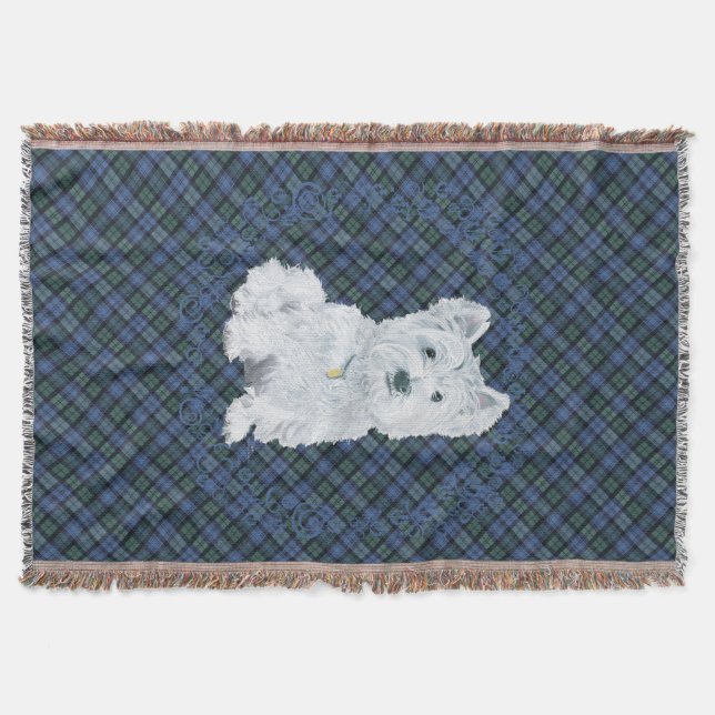 Cobertor Tartan Black Watch Westie (Frente)