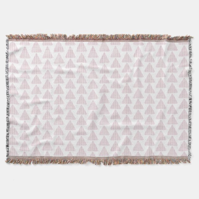 Cobertor Tartan Triangles Rosa (Frente)