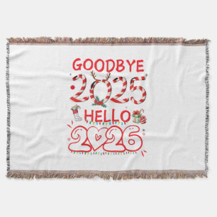 Cobertor Tchau 2025 Olá 2026 Feliz Natal Feliz Ano Novo