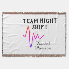 Cobertor Team night shift nurse doctor medical name heart l