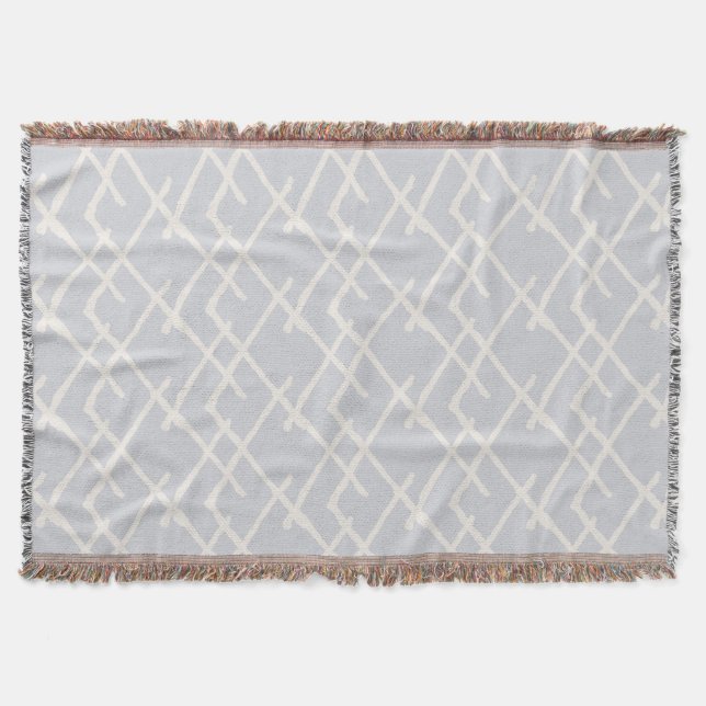 Cobertor Tear Linear Céu Cinza e Creme Abafado (Frente)