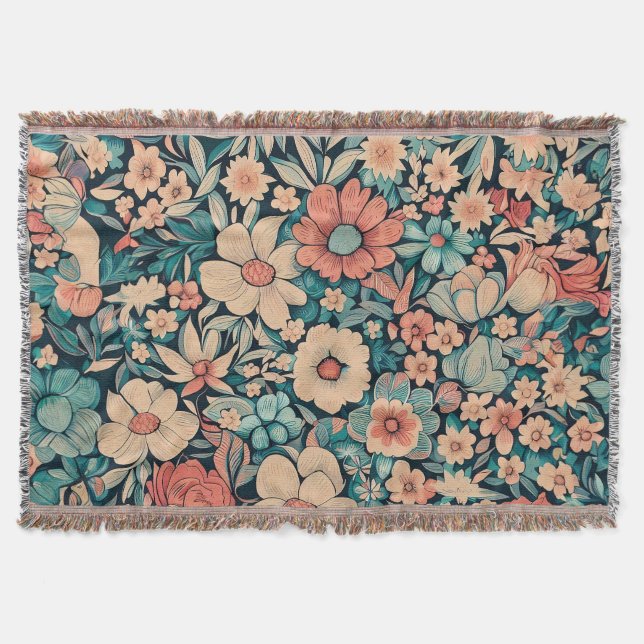 Cobertor Tecido Bohemian Flower (Frente)