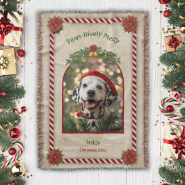 Cobertor Tecido de Natal com Foto de Animal de Est