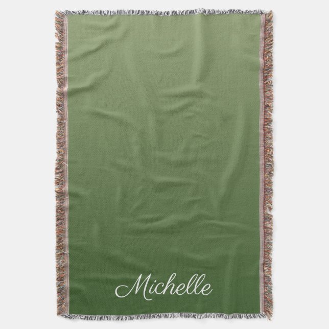 Cobertor Tecla verde personalizada (Frente Vertical)