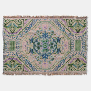 Cobertor Terra Escura Damask-y Quatrefoil