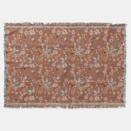 Cobertor Terracotta Boho Floral