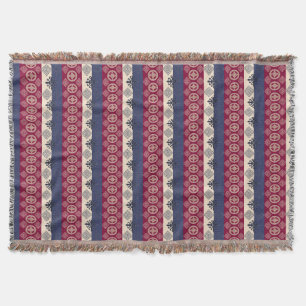 Cobertor Teste padrão africano étnico com simbols de