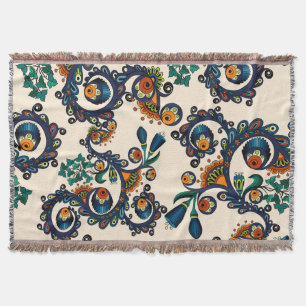 Cobertor Teste padrão boémio colorido do chique do hippy da