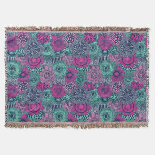 Cobertor Teste padrão brilhante à moda de flores lindos