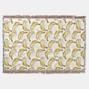 Cobertor Teste padrão com banana