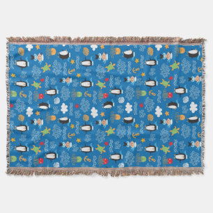 Cobertor teste padrão com tema do mar