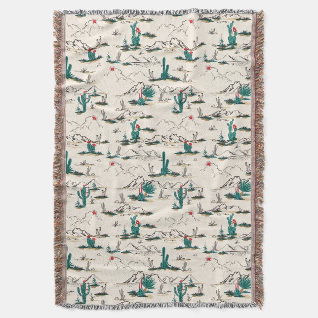 Cobertor Teste padrão de florescência dos Succulents (Frente Vertical)