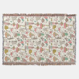 Cobertor Teste padrão engraçado do verão com navios