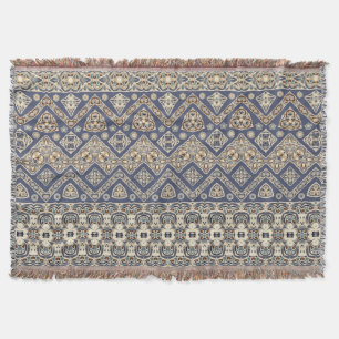 Cobertor Teste padrão étnico do marrom azul
