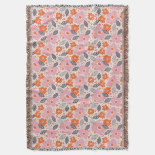Cobertor Teste padrão floral retro bonito