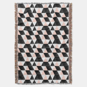 Cobertor Teste padrão geométrico tirado mão do triângulo