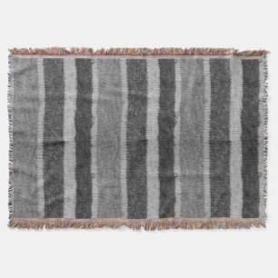 Cobertor teste padrão preto e branco feito malha retro das