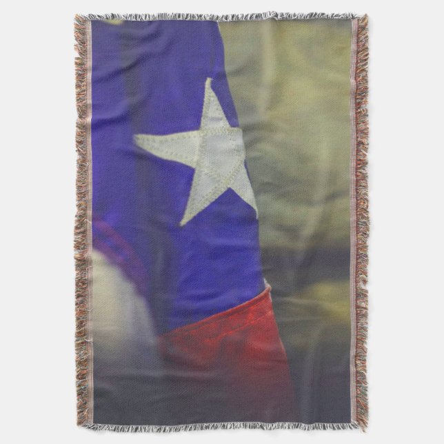 Cobertor Texas Flag Rustic Lone Star EUA (Frente Vertical)