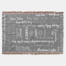 Cobertor Texto personalizável de Natal Sherpa Blanket