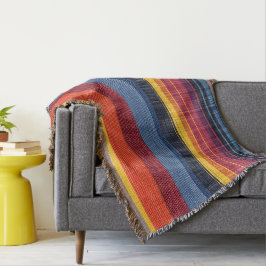 Cobertor Textura Colorida de Rastilho Faux Denim