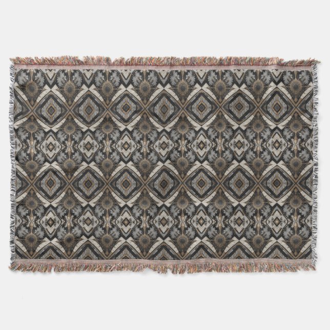 Cobertor Textura do Rhomb Beige (Frente)
