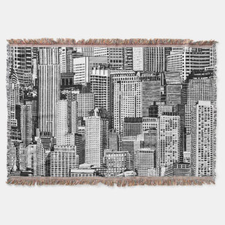 Cobertor Textura Isométrica de Cidade do Skyscraper