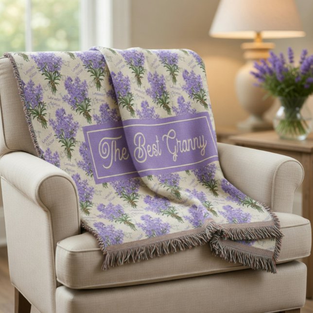 Cobertor The Best Granny Lavender Floral Cozy Fleece Blanke (Criador carregado)