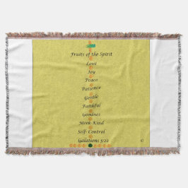 Cobertor Throw Blanket Fruits of the Spirit